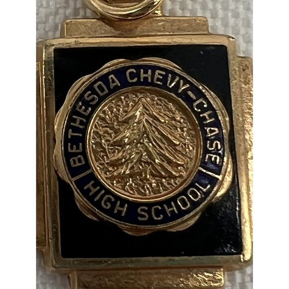Bethesda Chevy Chase High School 1966 Prom Charm Pendant Gold Toned - Picture 5 of 7